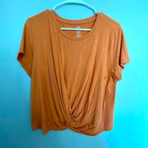 Aerie Burnt orange knotted crop top